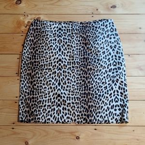 Leopard Print Pencil Skirt -size 14